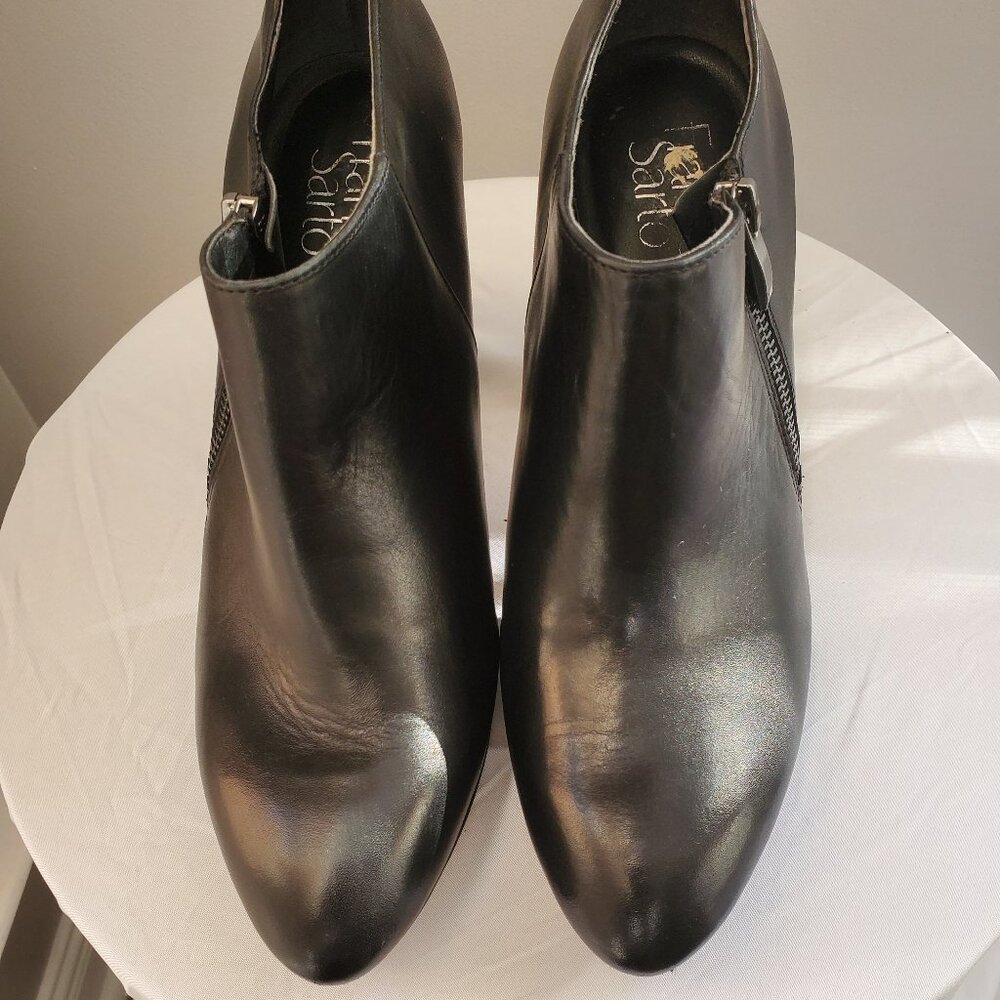 Franco Sarto black platform ankle bootie